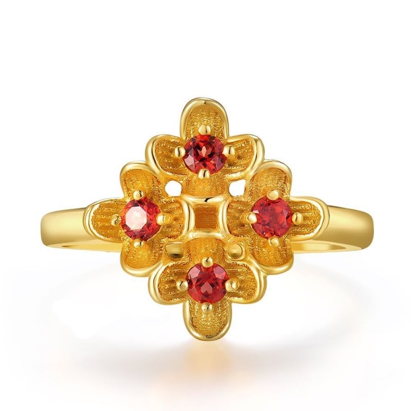 925 Pure Silver Jewelry Natural Garnet Flower $31.00 Dana Fashion Color: Ring Women's Accessories Product information Style: Europe and America Material: Silver Processing technology: inlaid with gem Style: Women Suit combination: Earrings + necklaces + h