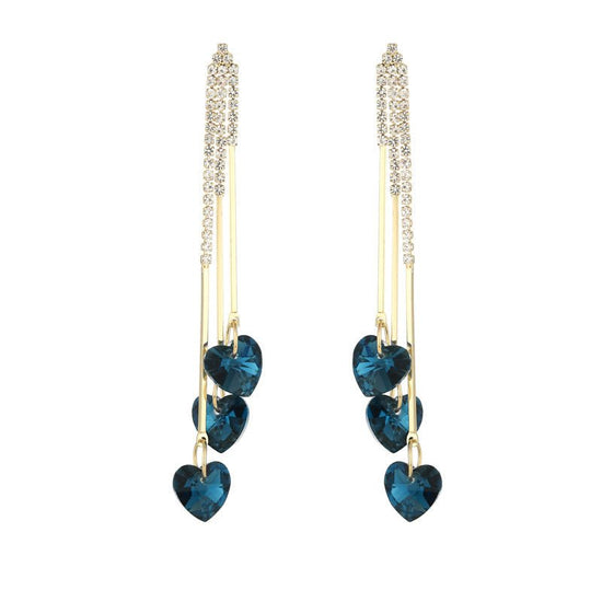 925 Silver Long Diamond-studded Tassel Earrings $17.80 Dana Fashion Color: E16404 Women's Accessories Product information: Treatment Process: Electroplating Color: E16404 Material: Alloy Shape: heart shape Popular elements: love Style: Korean style Packin