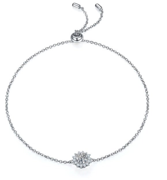 925 Silver Necklace Earring Bracelet Three Piece Set $69.00 Dana Fashion Color: Moissanite Bracelet Women's Accessories Overview: 100% new design and high quality Must-have for fashion women Have a beautiful appearance Specifications: Material: Silver Pro