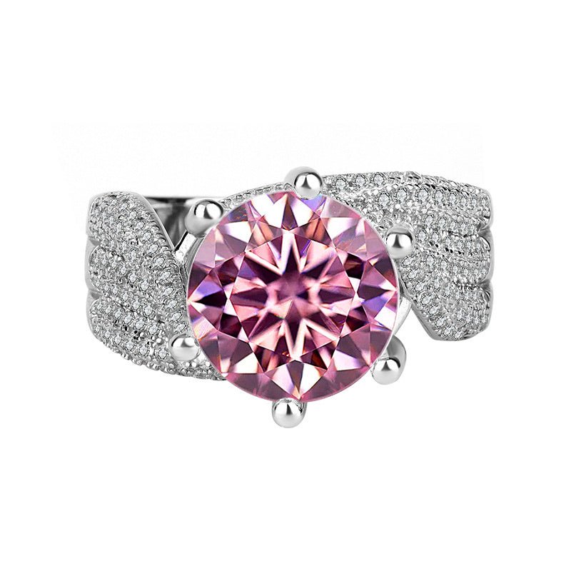 925 Sterling Silver Moissanite Diamond Ring $89.99 Dana Fashion Style: 3 Karat Cherry Blossom Powder Size: Port 17 Yards Women's Accessories Product information: Product information: Treatment Process: Diamond Color: d-e/extremely white, white gold Size: