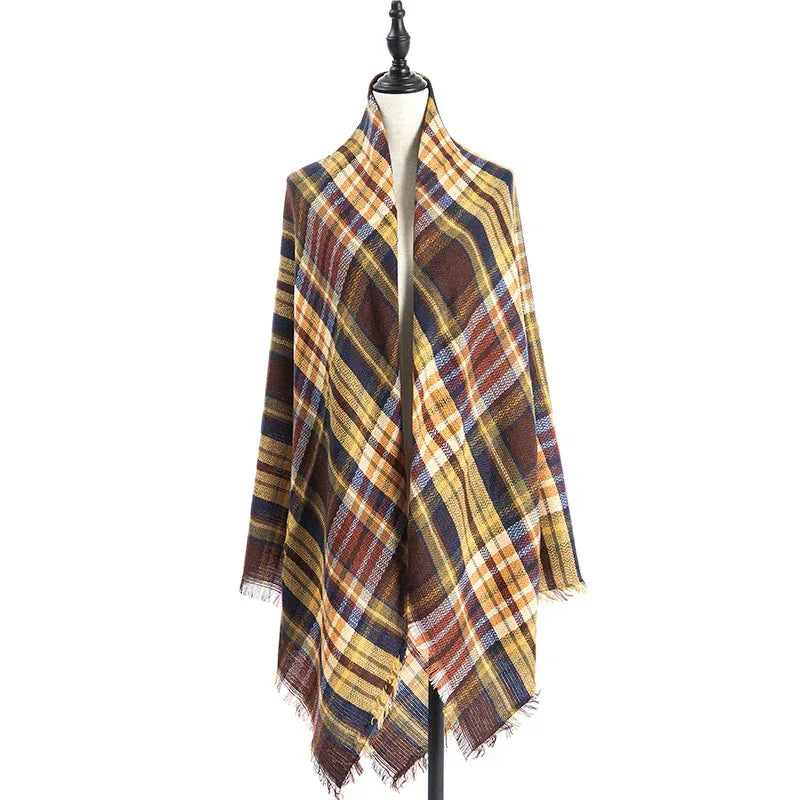 Women's Cashmere-like Plus-sized Double-sided Qicaigei Scarf Shawl - DanaFashionstore