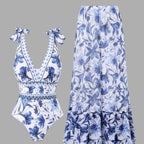 European And American Sexy Bikini One-piece Swimsuit Chiffon Dress - DanaFashionstore