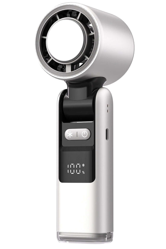 Turbos Chilled Ice Sensation Cold Fan Super Mini Turbos Speed Fan USB Powered Digital Display For Outdoor Camping Travel $55.99 Dana Fashion Color: K801 White With Refrigeration Size: 63x57x176mm Beauty Tools Summary: Extremely Strong, Yet Natural Wind: T