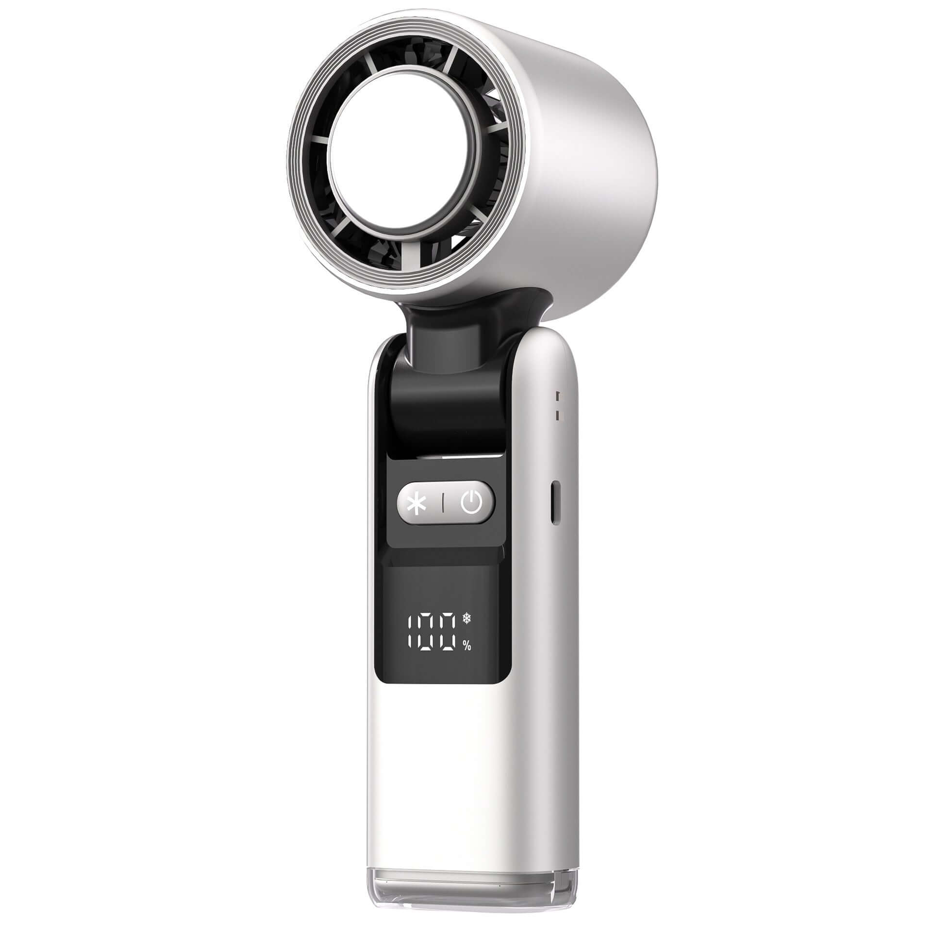 Turbos Chilled Ice Sensation Cold Fan Super Mini Turbos Speed Fan USB Powered Digital Display For Outdoor Camping Travel $55.99 Dana Fashion Color: K801 White With Refrigeration Size: 63x57x176mm Beauty Tools Summary: Extremely Strong, Yet Natural Wind: T