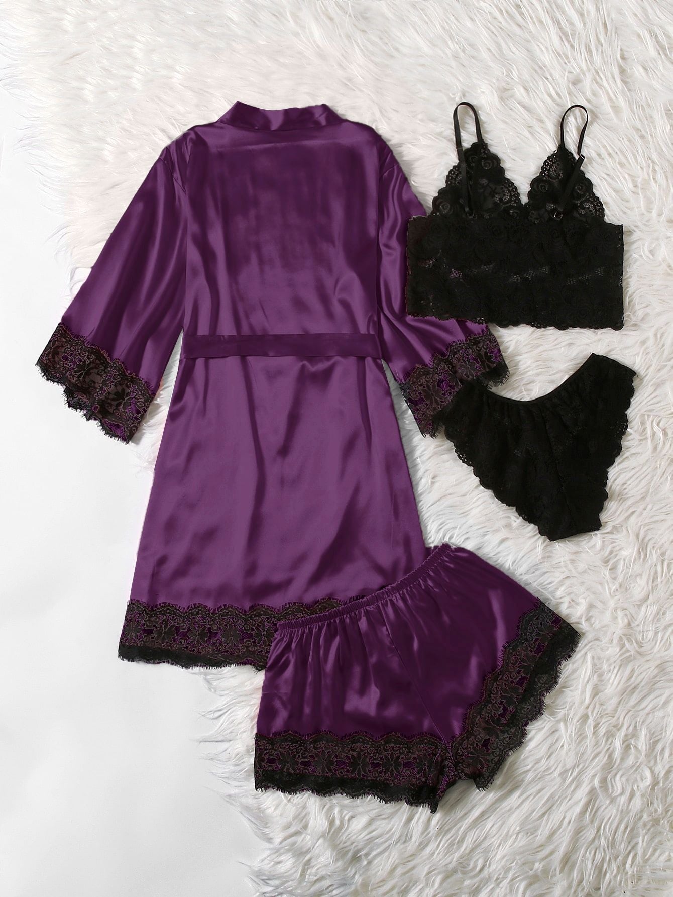 Artificial Silk Plus Size European And American Nightgown - Dana Fashion