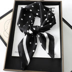 Artificial Silk Striped High-grade Korean Style Stylish Beach Arm Bag Silk Scarf - DanaFashionstore