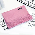 Women's Cashmere Warm Red Annual Meeting Scarf - DanaFashionstore