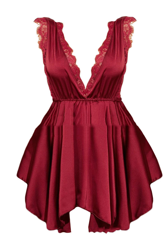 Large Size Home Pajamas Simulation Silk Suspender Nightgown - Dana Fashion