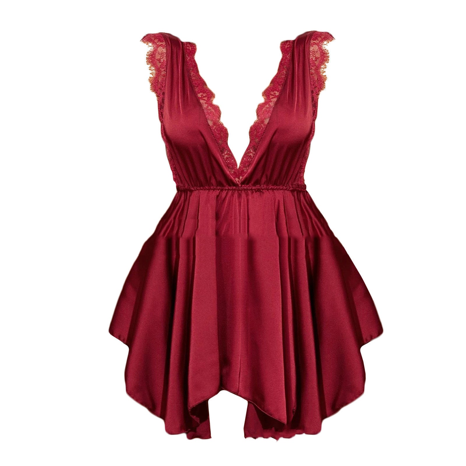 Large Size Home Pajamas Simulation Silk Suspender Nightgown - Dana Fashion