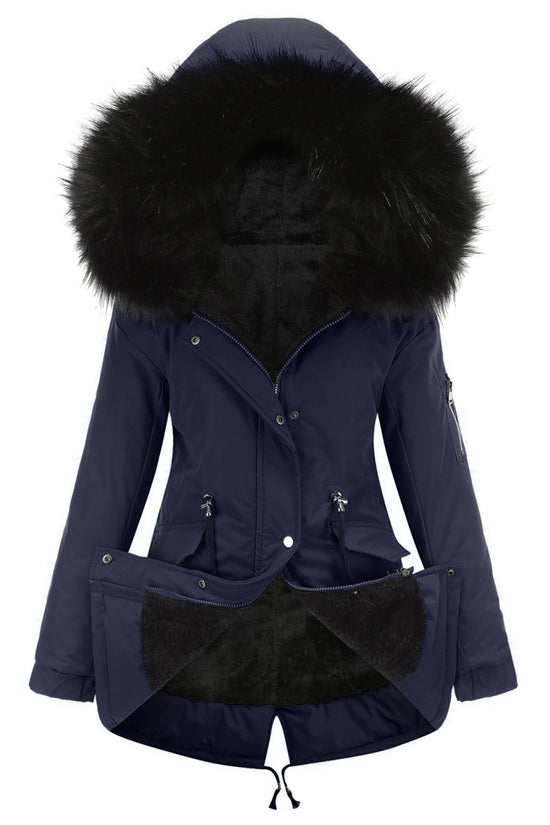 Parka Cotton-padded Coat Mid-length Hooded