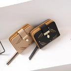 New Korean Women's Wallet Short Hollow Clutch Bag Leaf Zipper Buckle Bills Card Pack - DanaFashionstore