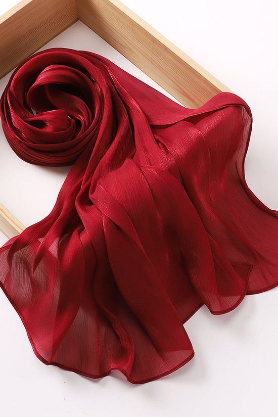 Breathable Cool Island Satin Smooth Silk Toe Scarf