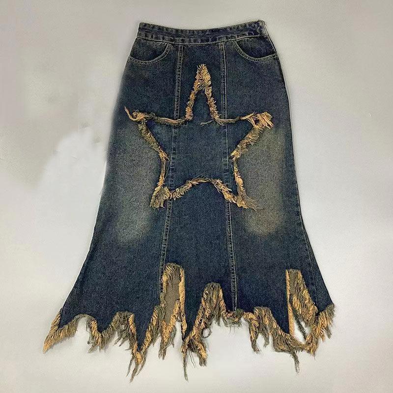 Women's American-style Retro High Waist Irregular Skirt - DanaFashionstore