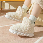 Winter Package Heeled Waterproof Home Indoor And Outdoor Wear Cute High Helper Cotton Slippers - DanaFashionstore