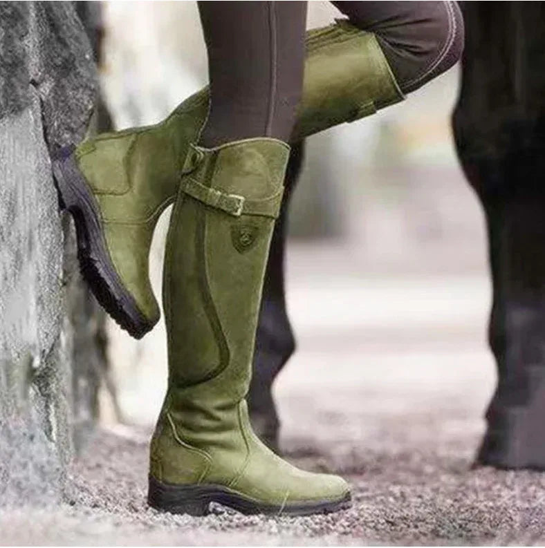 Women's mid-tube rider boots - DanaFashionstore
