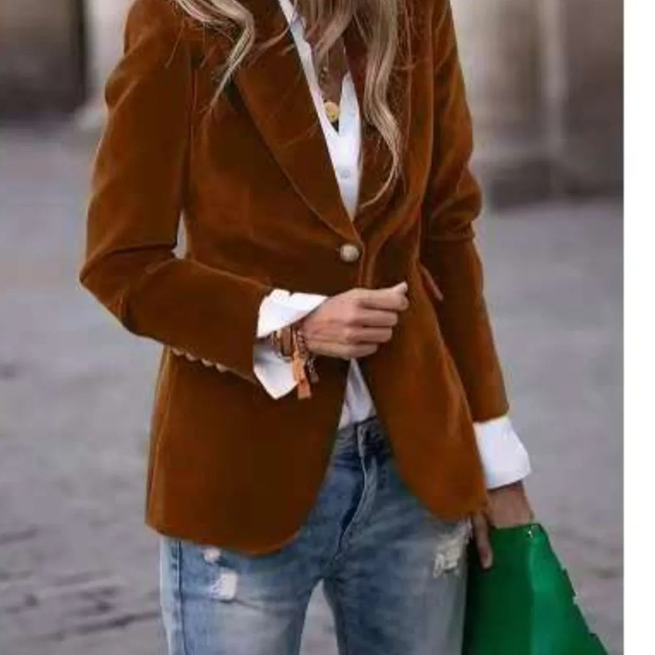 Velvet Lapel Casual Suit Business Fashion Slim Single-breasted Jacket Outwear Clothing For Women - DanaFashionstore
