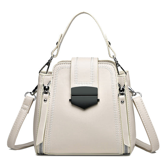 Elegant Lady Soft Leather Textured Small Handbag - Dana Fashion