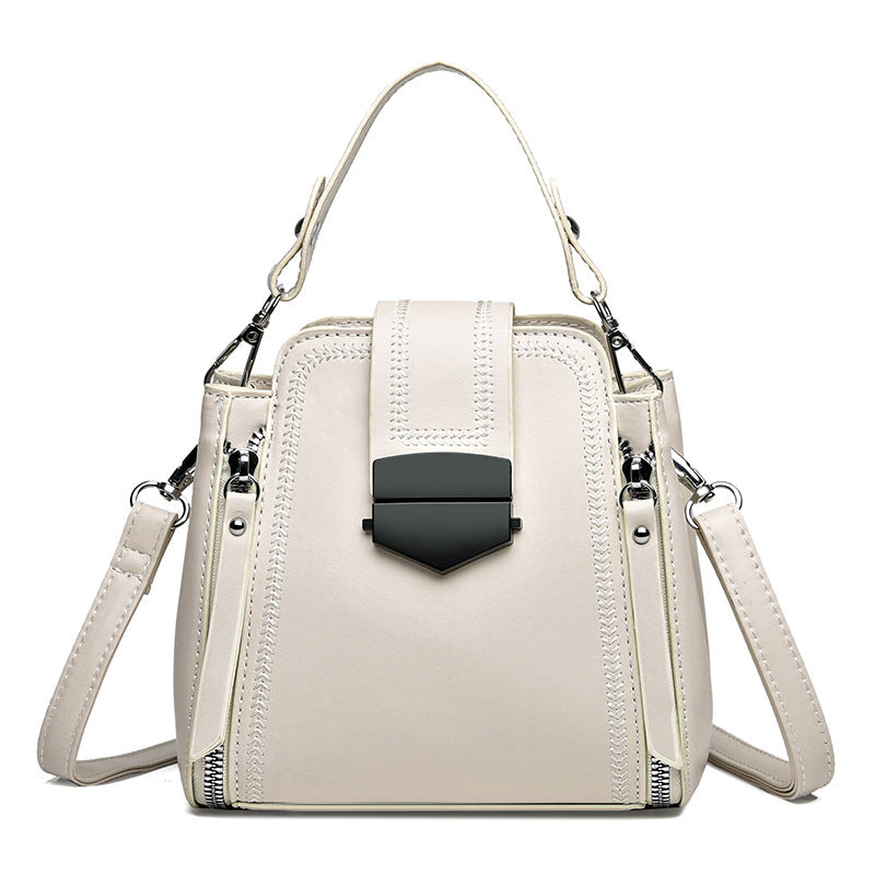 Elegant Lady Soft Leather Textured Small Handbag - Dana Fashion