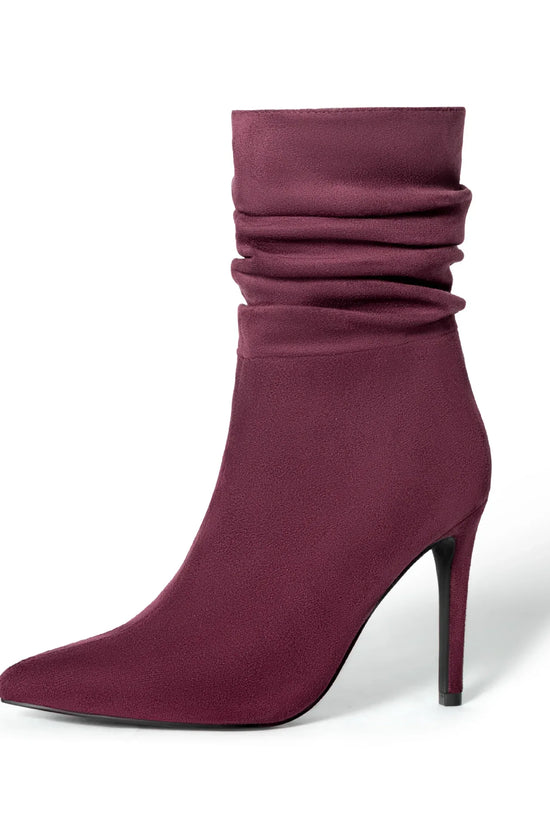 Women's Fashion Suede Pointed High Heels Boots - DanaFashionstore