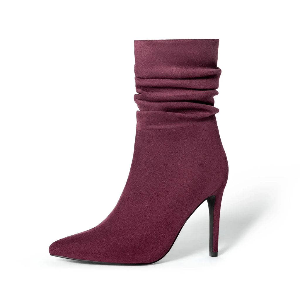 Women's Fashion Suede Pointed High Heels Boots - DanaFashionstore