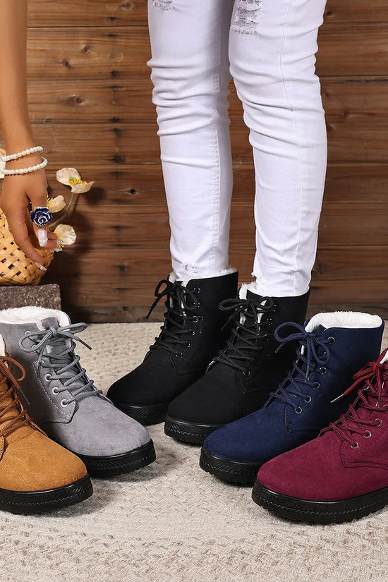 Women's Fashionable Waterproof High-top Cotton-padded Snow Boots - DanaFashionstore