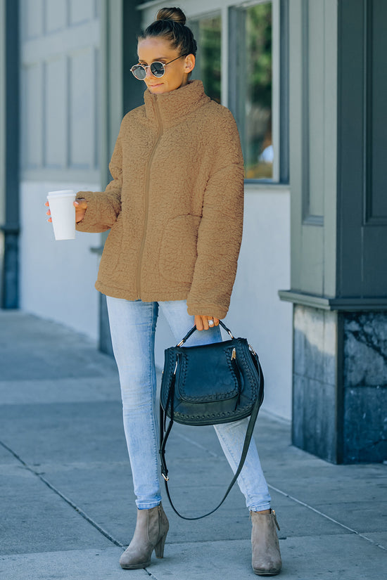 Fashionable Plush Warm Jacket Women