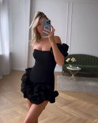 Women's Ruffled Bud Waist Dress 2026 - Feminine Fitted Dress - DanaFashionstore