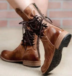 Studded low heel rider boots - DanaFashionstore