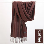 Pure Color Warm Keeping Scarf All-match Cashmere Shawl - DanaFashionstore