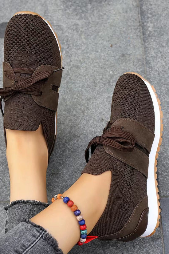 Women's Comfortable Fly Woven Mesh Lace-up Casual Shoes