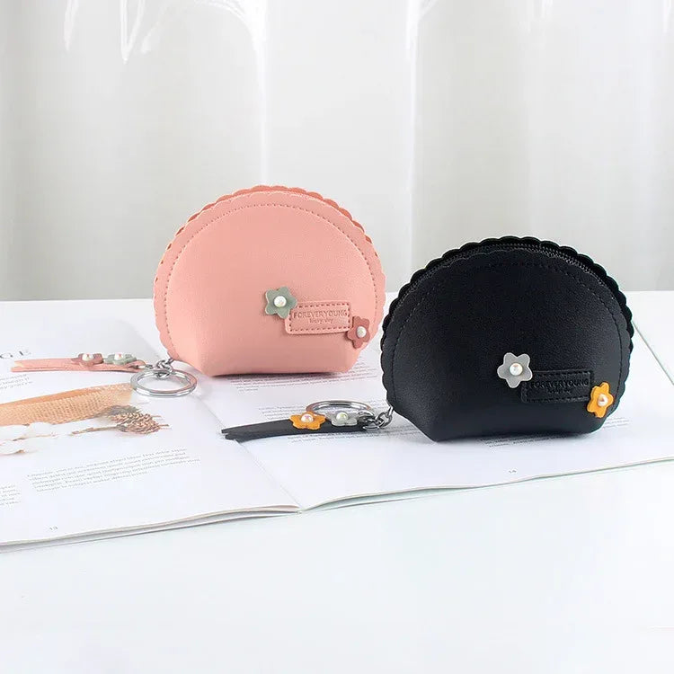 Women's Hand Holding Fan Small And Simple Coin Key Case One-piece Zipper Waterproof Coin Purse - DanaFashionstore
