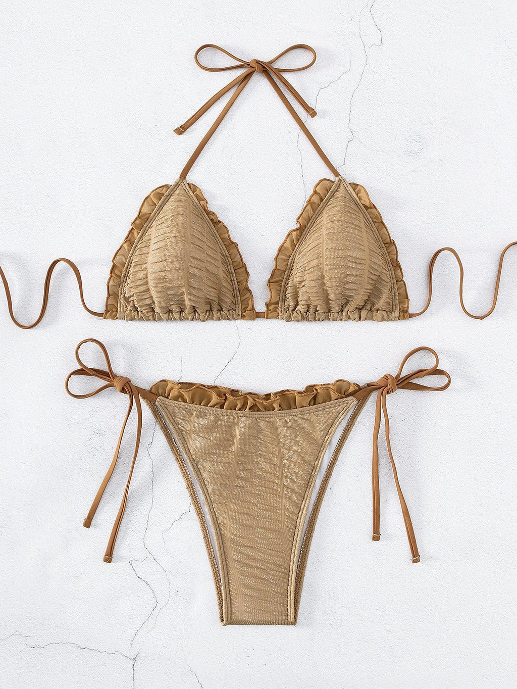 Women's Solid Color Stringy Selvedge Sexy Bikini - DanaFashionstore
