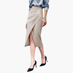 Leather Skirt Slim Fit High Waist Casual Slimming - DanaFashionstore