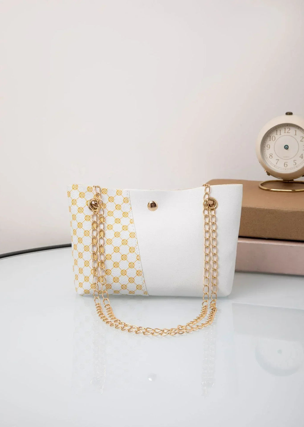 Dotted Prints Chain Shoulder Messenger Bag - DanaFashionstore