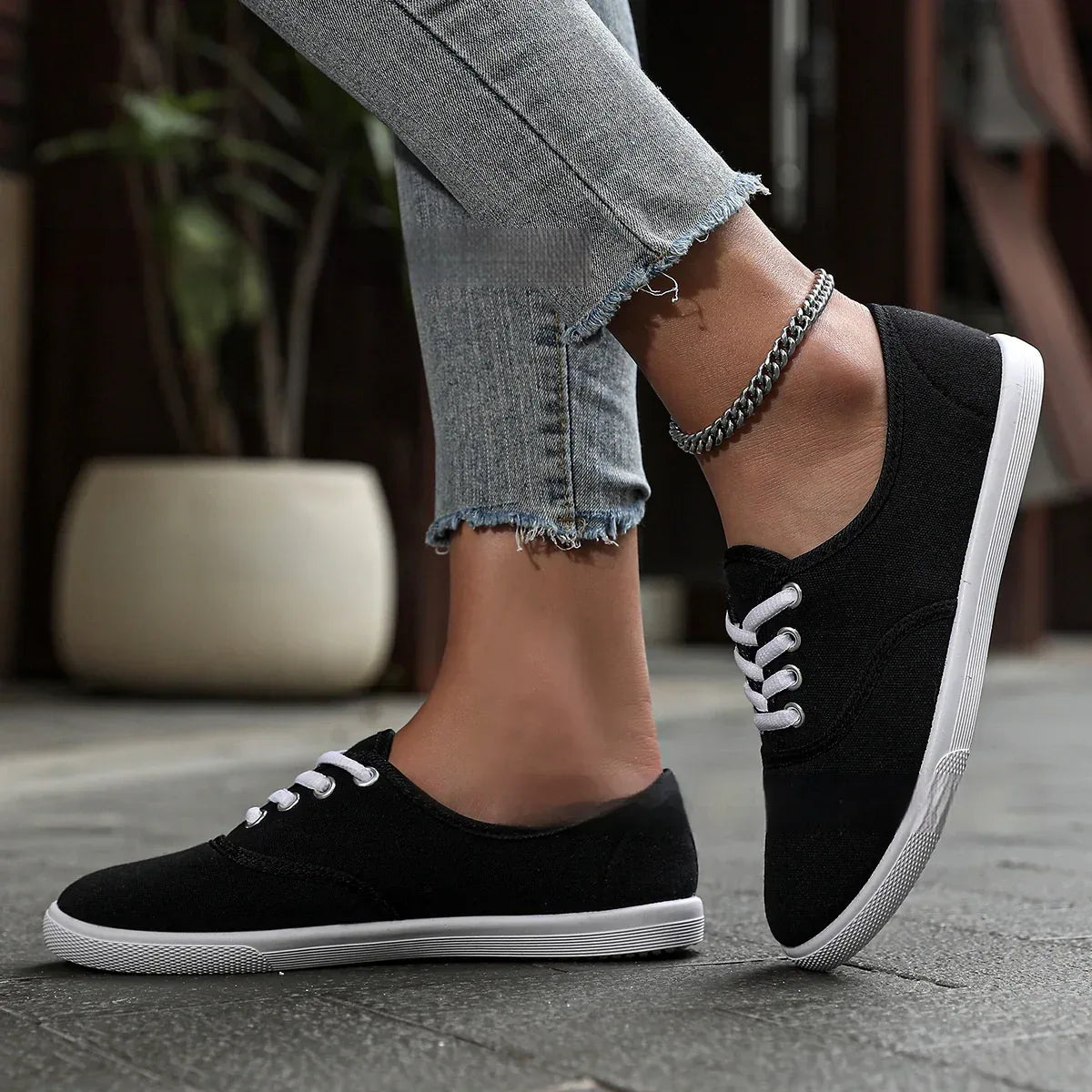 Women's Running Training Solid White Shoes - DanaFashionstore