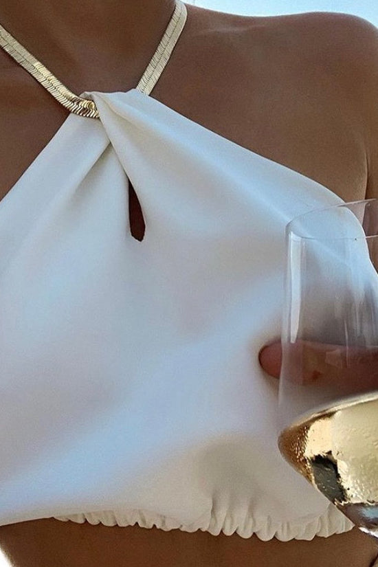 Women's Halter Short Sleeveless Top