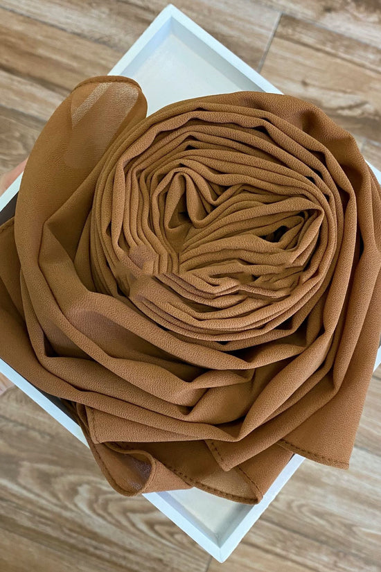 Women's Hijab Solid Pearl Chiffon Scarf
