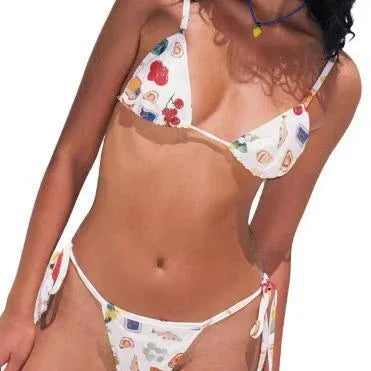 Women's Fashion Printed Seaside Split Swimsuit Bikini Two-piece Set - DanaFashionstore