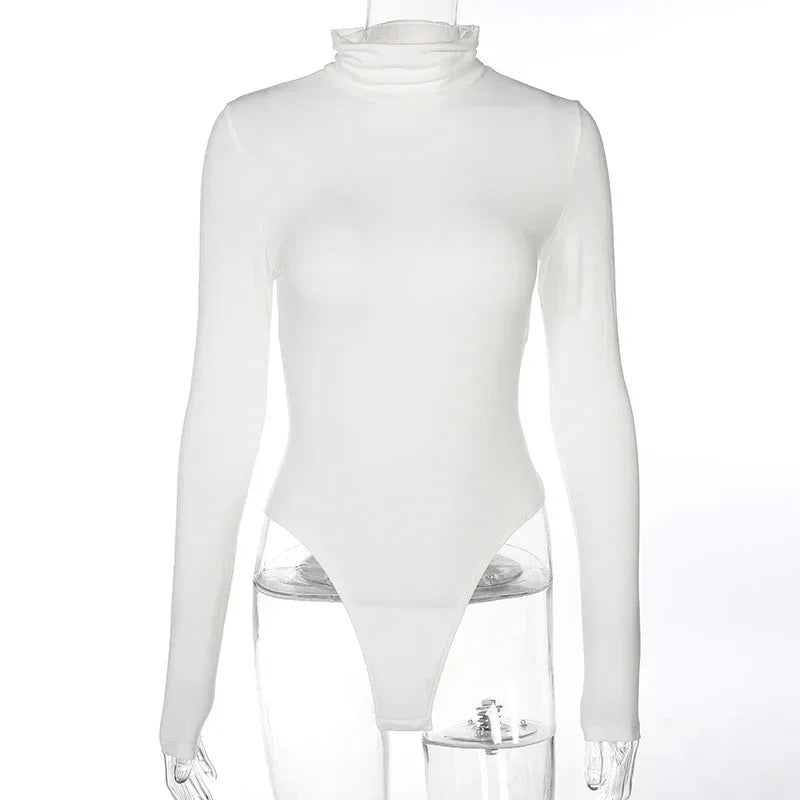 Slim-Fit High-Neck Jumpsuit 2026 - Base Layer Bodysuit - DanaFashionstore