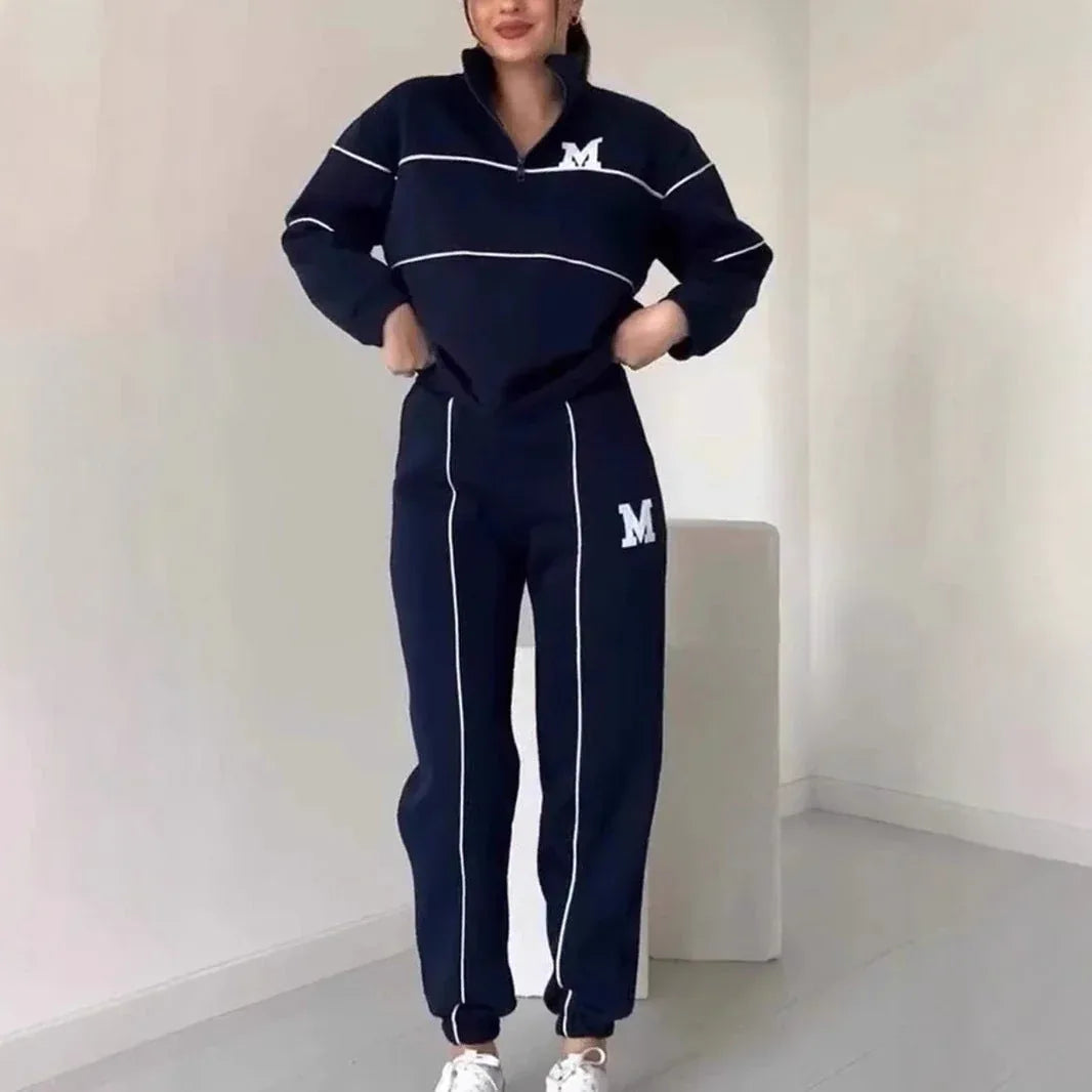 Womens 2 Piece Outfits Lounge Hoodless Pullover Sweatshirt Sweatsuit Sets Sweatshirt Baggy Fashion Sweatpants With Pockets - DanaFashionstore