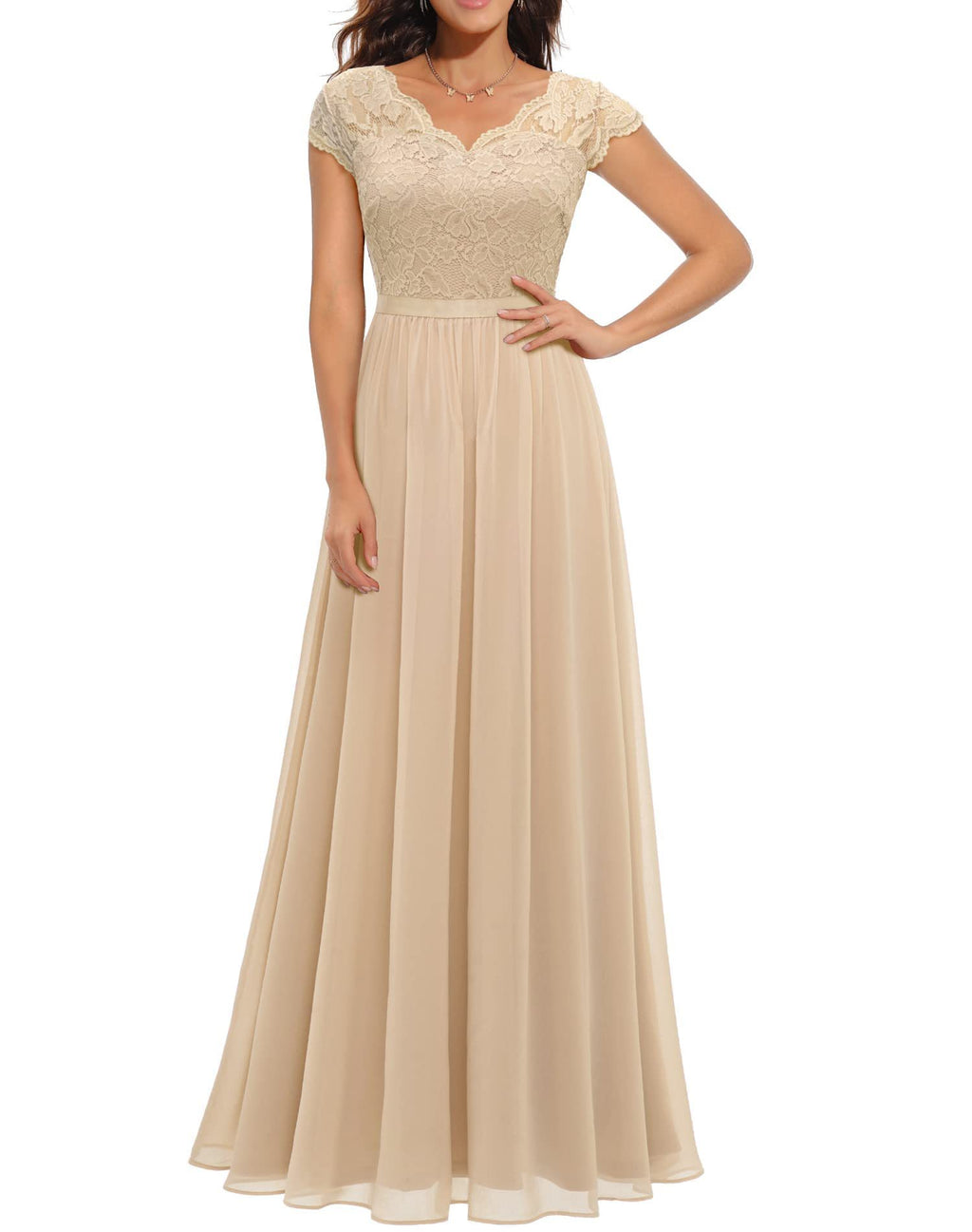 Lace Long Patchwork Waist-tight Noble Dress