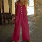 Sleeveless Wide Leg Jumpsuit 2026 - Casual One-Piece Jumpsuit - DanaFashionstore