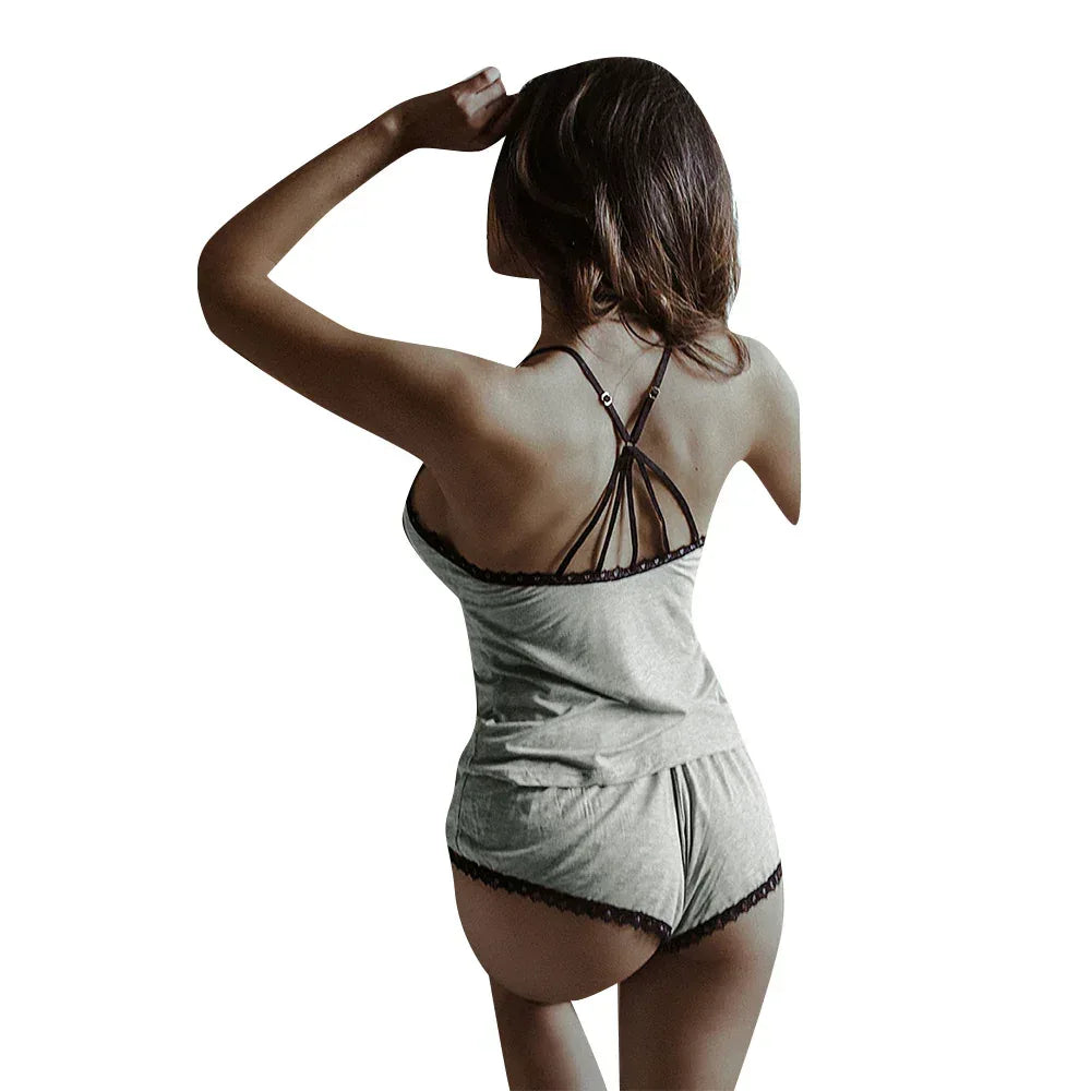 Sexy Lace Suspender Pajamas Set 2026 - Comfortable Intimate Sleepwear - DanaFashionstore