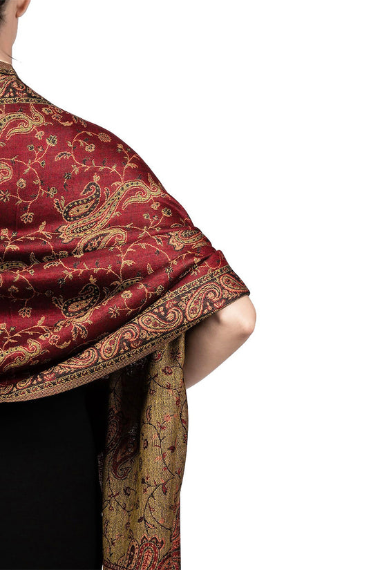 Autumn And Winter Ethnic Style Vintage Tassel Shawl Middle East Paisley Jacquard Scarf For Women
