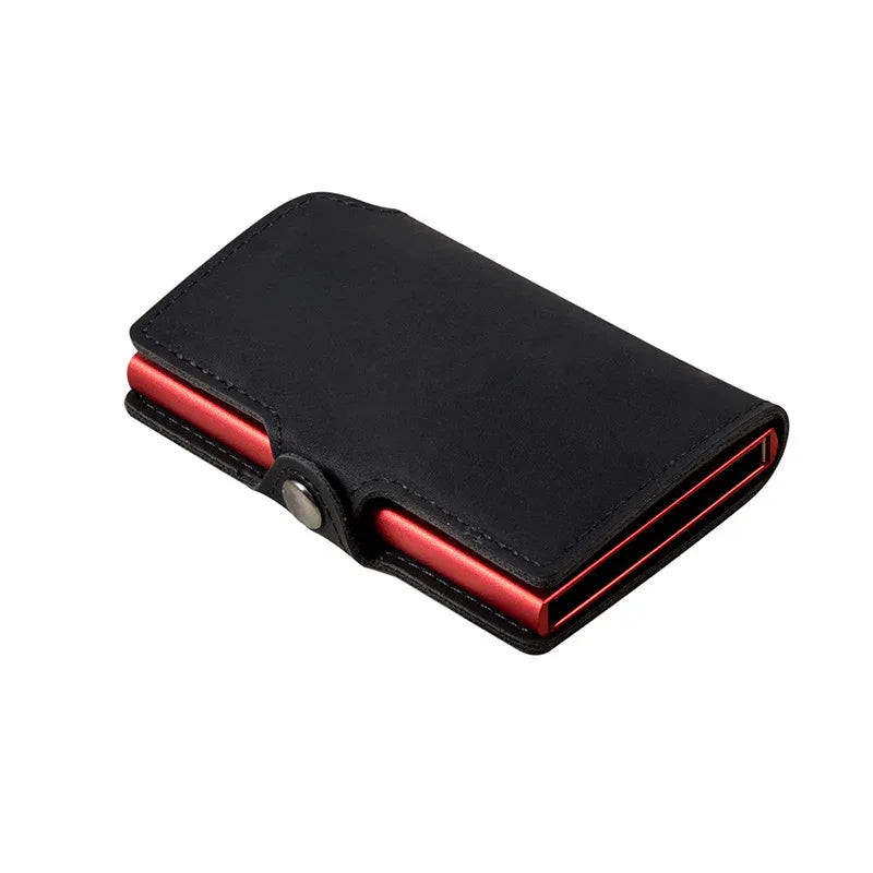 RFID ID Bank Card Holder PU Mini Metal Wallet - DanaFashionstore