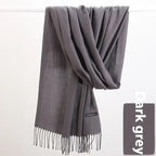 Pure Color Warm Keeping Scarf All-match Cashmere Shawl - DanaFashionstore
