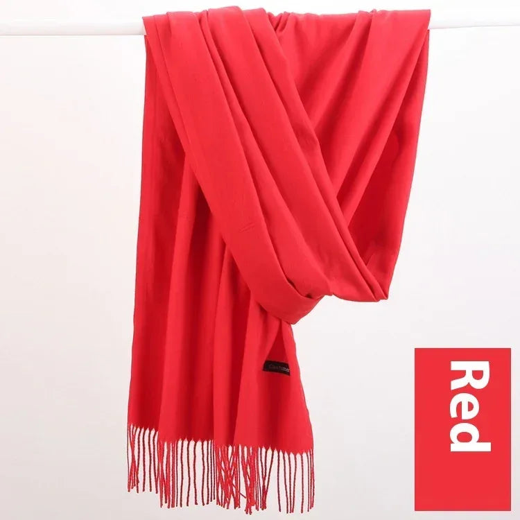 Pure Color Warm Keeping Scarf All-match Cashmere Shawl - DanaFashionstore