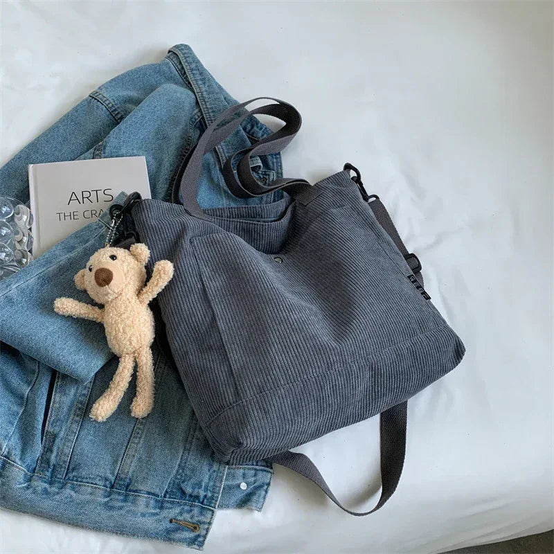 Corduroy Messenger Bag All-match Student Shoulder - DanaFashionstore