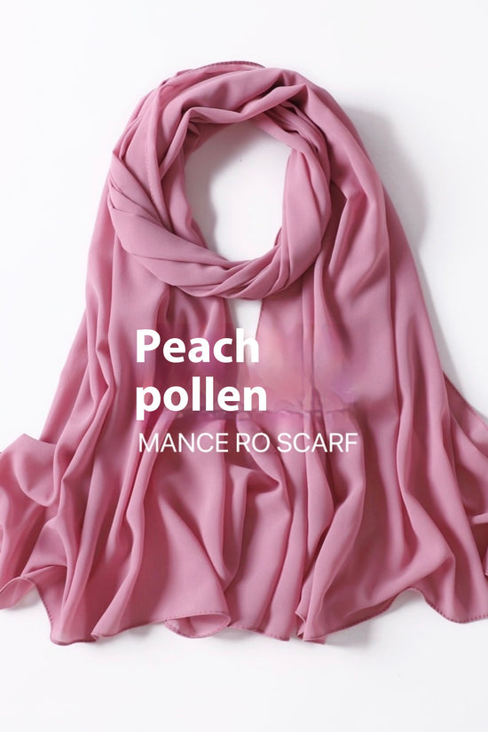 Pure Color Pearl Chiffon Scarf Headcloth Veil Chiffon Scarf