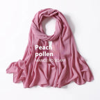 Pure Color Pearl Chiffon Scarf Headcloth Veil Chiffon Scarf - DanaFashionstore
